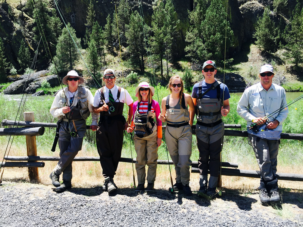 A fly fishing class group photo.